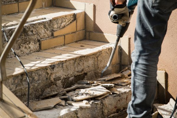 Concrete Stair Demolition in Valparaiso